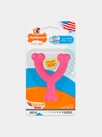 juguete-con-sabor-de-pollo-para-cachorros-pink-wishbone-petite-nylabone