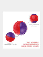 Pelota-para-perros-rojo/morado-Small-GiGwi